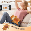 Microwave Heating Pad for Pain Relief, 16" x 11" Microwavable Heating Pads for Cramps, Back Pain, Neck Shoulder, Muscles, Knee, Joints, Natural Heat Pack Moist Heat, Squint Highland Cow by CozyNest Decor