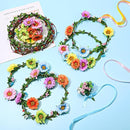 Syhood Daisy Crowns Making Kit, 109 Pieces Parts, Make Your Own Flower Crown Wreath Headbands and Bracelets Craft Kit Hair Accessories Handmade DIY Floral Garland Presents for Girls by TinyTreasures Baby Boutique