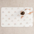 Comfy Cubs Rectangle Kids Play Mat - Small 36 x 60 inches Soft Quilted Baby Floor Mat with Non-Slip Bottom - Plush Design for Toddlers' Playtime and Relaxation - Comfortable and Durable - Rainbow by TinyTreasures Baby Boutique