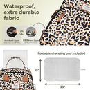 RUVALINO Diaper Bag Backpack-Multifunction Baby Travel Bag with Changing pad, Insulated Bottle Holders & Pacifier Case, Large Capacity, Waterproof, Yellow Leopard by TinyTreasures Baby Boutique