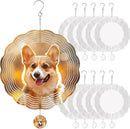 10 Pack Sublimation Wind Spinner Blanks, 10 Inch Sublimation Wind Spinners, 3D Aluminum Metal Hanging Wind Spinner Bulk for Garden Yard Outdoor, Window Porch Decoration for Heat Press Transfer DIY by GreenHaven Gardens
