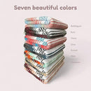 Traditional Handwoven Mexican Blanket, Large Falsa Serape - Soft & Durable - Vibrant Beach, Picnic, Yoga & Camping Mat - Lightweight Boho Throw 70"x50" (Flame) by CozyNest Decor