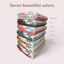Traditional Handwoven Mexican Blanket, Large Falsa Serape - Soft & Durable - Vibrant Beach, Picnic, Yoga & Camping Mat - Lightweight Boho Throw 70"x50" (Bubblegum) by CozyNest Decor