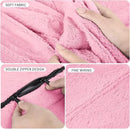 Bean Bag Chair for Adults 3FT,Soft Removable Cover for Teens/Girls Bedroom,Fluffy Giant Round Floor Beanbag Lounger Chairs (No Filler,Pink) by CozyNest Decor