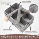 PeraBella Baby Diaper Caddy Organizer with Handle, Boy & Girl Shower Gift Basket, Portable Diaper Storage Basket Bin for Wipes, Newborn Baby Essentials Registry Search Must Haves, Car Caddy Organizer by TinyTreasures Baby Boutique