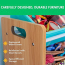 Humble Crew Kids Toy Storage Organizer with 12 Plastic Bins, Natural Wood/Aqua – Removable Bins for Playroom, Bedroom, Toddler Furniture for Boys and Girls Ages by TinyTreasures Baby Boutique