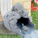 Teaeeno Cat Statues Decor Gutter Downspout Extension Decorative, Animal Statue Outdoor Decor, 3"×4" Rain Gutter Downspout Splash Block, Garden Splash Block Outdoor Sculpture, Rain Downspout Diverter by GreenHaven Gardens
