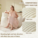 Giant Bean Bag Chairs for Adults Teens, Large Bean Bag Sofa Chairs with Filling Comfy Fuzzy BeanBag Chair with Armrests for Bedroom Living Room Reading by CozyNest Decor
