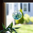Luke Adams Handmade Glass Gazing Balls for Garden on Clearance – Hand Blown Glass Gazing Ball for Yard Décor – Decorative Garden Globe (Recycle Teal) by CozyNest Decor