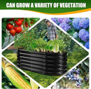 17" Tall Elevated Oval Metal Raised Garden Bed - 4ft x 2ft in Size and 0.8MM Thick Durable Planter Bed/Box for Vegetables Flowers Succulent at Patio/Garden Outdoor (Black, 4X2X1.4 FT) by GreenHaven Gardens