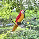 Lifelike Parrot Garden Statues Hanging Decor Ornaments Figurines Sculpture for Patio Lawn Yard, Blue Tail (Red Tail) by GreenHaven Gardens