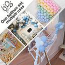 Blue and White Link Balloons, 60PCS Baby Light Blue White Linking Balloons with Tail for Making Balloon Wall Arch and Chains, Quick Balloon for Wedding Birthday Baby Shower Party Decorations (6inch) by CozyNest Decor