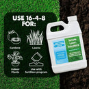 Advanced 16-4-8 Lawn Fertilizer - Liquid Lawn Food Spring & Summer Concentrated Spray - Any Grass Type- Fish and Seaweed Kelp- Balanced NPK - Simple Lawn Solutions (1 Quart) by GreenHaven Gardens