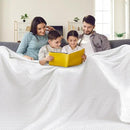 PHF Cooling Waffle Blanket California King Size, Lightweight 60% Rayon Derived from Bamboo & 40% Cotton Breathable Blanket for Hot Sleepers, Soft and Luxury for Bed Couch and Sofa, 110"x96", White by CozyNest Decor