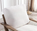 Wahson Set of 2 Mid Century Chair, Upholstered Accent Armchairs, with Wood Frame and Linen Cushions, Leisure Slipper Chair for Living Room/Bedroom, Cream by CozyNest Decor