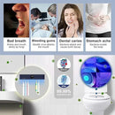 Electric Toothbrush Holder and Cleaner Auto Cleaning and Drying Toothbrushs in Circle Wall Mounted for Bathroom Accessory Auto Open/Close Cover Rechargeable Home Gadgets by CozyNest Decor