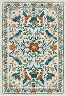 Moynesa Washable Boho Bird 6x9 Area Rugs, Ultra Thin Soft Living Room Rugs for Bedroom Non Slip, Stain Resistant, Easy Clean, Large Beige Indoor Throw Carpet for Dining Room Office Nursery by TinyTreasures Baby Boutique