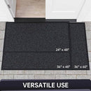 Front Door Mat, Heavy Duty Indoor Outdoor Entrance Door Mat, 48" x 24" Commercial Door Mats for Entryway, Durable Non-Slip Rubber Backing, Low-Profile Welcome Mats for Entry, Gray by GreenHaven Gardens