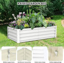 6x3x1ft Large Outdoor Planter Boxes Kit Set of 2, Galvanized Raised Bed Planter with Open-Ended Base Design, Elevated for Outdoor Plants, Durable Raised Bed for Gardening,Beige by CozyNest Decor