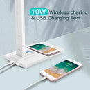 LED Desk Lamp with Wireless Charger: Desk Lamps for Home Office Bedroom, 5 Color Modes & Brightness Dimmable, 2 Night Light by CozyNest Decor