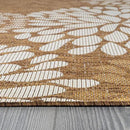 Beverly Rug Outdoor Rug 9x12 Modern Exotic Tropical Leaf Area Rugs for Indoor and Outdoor Patio Deck Porch Garden Water Resistant Washable Outside Carpet (9 x 12 Wooden) by CozyNest Decor
