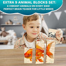 QUOKKA Montessori Wooden Blocks for Toddlers 1-3 - 35 Realistic ABC Learning Baby Blocks for Kids 3-5 Year Olds - Stacking Alphabet Wood Toys for 2-4 yo - Learn Letters Numbers by TinyTreasures Baby Boutique