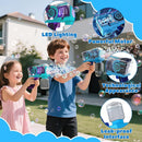 EagleStone 2 Pack Kids' Bubble Guns, Automatic Bubble Machines with 10-Hole Wands, Blasters for Toddlers,Lights Up Bubble & Solution, Easter, Wedding Party Favors, Outdoor for Boys & Girls by TinyTreasures Baby Boutique
