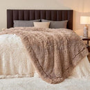 GONAAP Fuzzy Faux Fur Throw Blanket Twin Size Taupe Super Soft Cozy Plush Fuzzy Shaggy Blanket for Couch Sofa Bed (Taupe, Twin(60"x80")) by CozyNest Decor