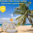 Poray Portable Baby Beach Tent with UPF 50+ Sun Shelter,Mosquito Net and Sunshade, Ideal Pop Up Kids Travel Tent with Carry Bag & 2 Stakes,Outdoor Indoor Play and Sun Protection by TinyTreasures Baby Boutique
