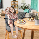 Toddler Booster Seat for Dining Table HOSEASCA 12.6x3.34 Inch Portable High Chair for Travel, Compact Lightweight Travel Booster Seat with Adjustable Straps for Baby by TinyTreasures Baby Boutique