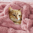BEDELITE Faux Fur Throw Blanket for Couch, Soft and Cozy Luxurious 3D Striped Fluffy Blanket, 770GSM Thick Warm Plush Fuzzy Faux Rabbit Fur Blanket for Women Gift (Pink, 60"x 80") by CozyNest Decor