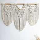 guzhiou large macrame wall hanging - Boho Tapestry Macrame Wall Decor Art- Chic Bohemian Handmade Woven Tapestry Home Decoration for Bedroom Living Room Apartment Wedding Party - 43"x32" (Wood bead) by CozyNest Decor