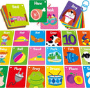 52 PCS Word Flashcards, 52 CVC Words & 52 CVCC, CCVC Words Double-Sided Cards with 2 Rings, Vocabulary Phonics Learning, Educational Tool for Preschool, Kindergarten, Toddlers by TinyTreasures Baby Boutique