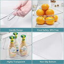 Oubonun Lazy Susan Organizers Set of 6, 11.6’’ x 10.2’’ x 4.1’' Plastic Transparent Kitchen Cabinet Storage Bins with Handle, 4.1" Deep Container, 1/8 Wedge - Food Safe, without BPA by CozyNest Decor