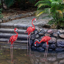 3Pcs Metal Flamingo Statues, Hot Pink Flamingo Outdoor Decor for Garden Home Patio Lawn Backyard Ornaments by GreenHaven Gardens