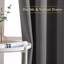 NICETOWN Blackout Doorway Curtains 80 inch Length - Grommet Room Darkening Thermal Insulated Soundproof Window Treatments for Bedroom/Closet (2 Panels, 46 x 80 Inch, Grey) by TinyTreasures Baby Boutique