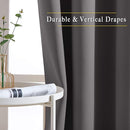 NICETOWN Bedroom Blackout Curtains 54 inch Long - Window Treatment Thermal Insulated Solid Grommet Room Darkening Drapes for Flat/Apartment (Set of 2, W37 x L54, Grey) by TinyTreasures Baby Boutique