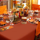 sancua Rectangle Tablecloth 60 x 120 Inch Burnt Orange, Stain and Wrinkle Resistant Washable Fabric Fall Table Cloth, Thanksgiving Polyester Table Cover for Dining Parties Rust Pumpkin Orange by CozyNest Decor