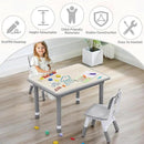Toddler Table and Chair Set, Height Adjustable-Upgrade Kids Table and 2 Chairs for Ages 3-8, Multi-Activity Toddler Play Table with Graffiti Desktop for Home/Daycare/Classroom by CozyNest Decor