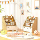 Kids Bookshelf and Toy Organizer, Wooden Kids Bookcase, Toddler Montessori Bookshelf with 3 Movable Drawers, Toy Storage Organizer for Kids Room, Living Room, Nursery by CozyNest Decor