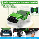 24V 4WD Ride on Truck Car w/800W Motors, Gift Flower, Remote Control, 2 Seaters, Light Bar, 3 Speeds, Pop Music, Power Four Wheels, 24 Volt Ride on Toy Car for Big Kids, Green by TinyTreasures Baby Boutique
