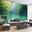BSFHH Nature Tapestry Forest Tree Sea Cave Wall Hanging, Stream Through Rainforest Landscape Wall Art Tapestry for Bedroom Living room (Lake View, 90"×70", Unframed) by CozyNest Decor