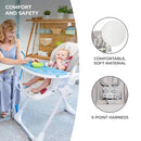 Kinderkraft Highchair Yummy, Baby Chair, Ergonomic, Comfortable, Reclining, Foldable, with Ajustable Height, Footrest, Detachable Double Tray, for Toddler, from 6 Month to 3 Years, Gray by TinyTreasures Baby Boutique
