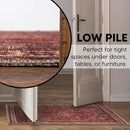 Keen Home Design 2x3 Rug - Machine Washable Entry Rug with Non-Slip Backing, Ideal for Enteryway, Kitchen, Bathroom, Laundry Room - Vintage, Easy Clean, Durable, Low Pile Rug - (2' x 3') by CozyNest Decor