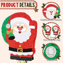 WERNNSAI Christmas Piata Large Pull String With Blindfold Bat - Cute Santa for Party Games, Red Decorations 16.5" x 12.4" - Gifts for Kids by TinyTreasures Baby Boutique