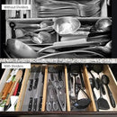 Utoplike 4 pcs Bamboo Kitchen Drawer Dividers Large, Adjustable Drawer Organizers, Spring Loaded, Works in Kitchen, Dresser, Bathroom, Bedroom, Drawer, Desk by CozyNest Decor