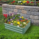 4x4x1ft Metal Raised Garden Bed Kit，Galvanized Garden Bed Box for Vegetables, Flowers, Herbs, and Succulents,120 Gallon Capacity - Green by CozyNest Decor