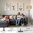 Floor Lamp for Bedroom,Dimmable Rattan Floor Lamp,Modern Standing Lamp with Marble Base,Tall Standing Lamp for Bedroom, Reading,Office & Kids' Room,LED Bulb Included(Rattan) by CozyNest Decor