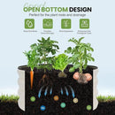 G GOOD GAIN Round Raised Garden Bed - 3Pcs 2x2x1ft Galvanized Steel Planter Boxes Outdoor with Rubber Edge Trim | Metal Raised Beds for Gardening Vegetables Flowers Fruits Herbs (White) by GreenHaven Gardens