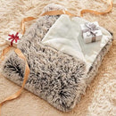 GONAAP Fuzzy Faux Fur Throw Blanket Queen Size Frosty Brown Super Soft Cozy Plush Fuzzy Shaggy Blanket for Couch Sofa Bed (Frosty Brown, Queen(90"x90")) by CozyNest Decor